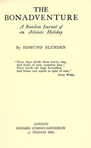 Cover of: The Bonadventure: a random journal of an Atlantic holiday