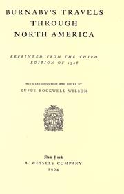 Travels through the middle settlements in North America, in the years 1759 and 1760 by Burnaby, Andrew