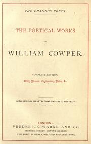 Cover of: The poetical works of William Cowper by William Cowper