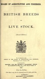 Cover of: British breeds of live stock. by Great Britain. Ministry of Agriculture and Fisheries.