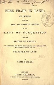 Cover of: Free trade in land by James Beale