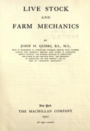 Cover of: Live stock and farm mechanics