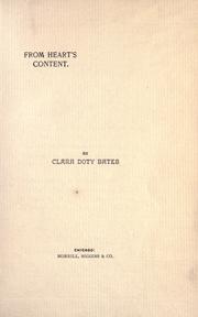 Cover of: From heart's content. by Clara Doty Bates