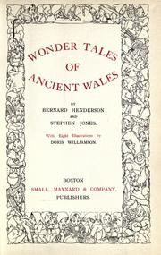 Cover of: Wonder tales of ancient Wales by B. L. K. Henderson