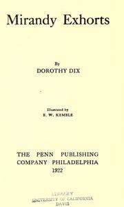 Cover of: Mirandy exhorts