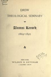Alumni record, 1869-1895 by Drew Theological Seminary.