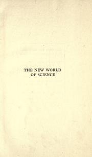 Cover of: The new world of science by Yerkes, Robert Mearns