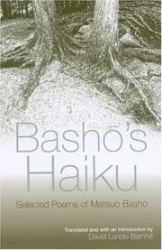 Cover of: Basho's Haiku by Bashō Matsuo