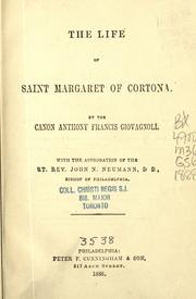 Cover of: The life of Saint Margaret of Cortona.