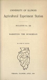 Marketing the muskmelon by John William Lloyd