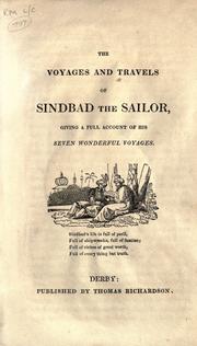 Cover of: The voyages and travels of Sindbad the sailor: giving a full account of his seven wonderful voyages.