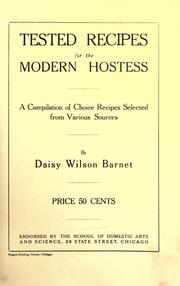 Cover of: Tested recipes for the modern hostess by Daisy Wilson Barnet