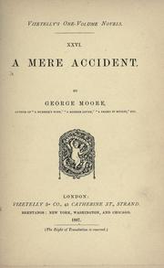 Cover of: A mere accident.