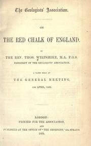 On the red chalk of England by Thomas Wiltshire