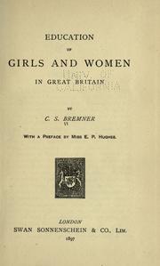 Cover of: Education of girls and women in Great Britain