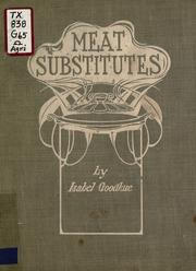 Cover of: Meat substitutes