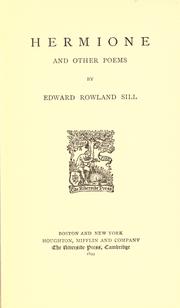 Cover of: Hermione by Edward Rowland Sill