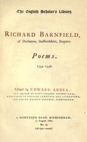 Poems, 1594-1598 by Richard Barnfield