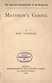 Cover of: Matthew's Gospel