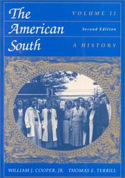 Cover of Vol. II The American South by William J., Jr. Cooper
