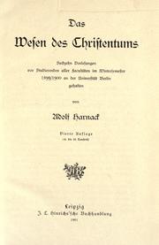 Cover of: Das Wesen des Christentums by Adolf von Harnack
