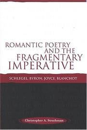 Cover of: Romantic Poetry And the Fragmentary Imperative by Christopher A. Strathman