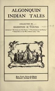 Cover of: Algonquin Indian tales by Egerton R. Young