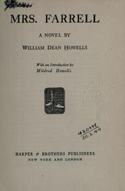 Cover of: Mrs. Farrell by William Dean Howells