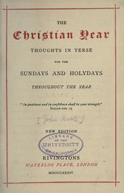 Cover of: The Christian year by John Keble, John Keble