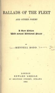 Cover of: Ballads of the fleet and other poems by Rodd, James Rennell Baron Rennell.