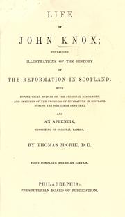 Cover of: Life of John Knox by McCrie, Thomas