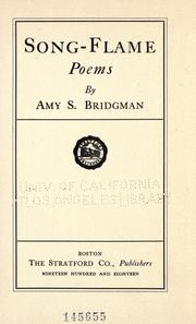 Cover of: Song-flame, poems by Amy S. Bridgman