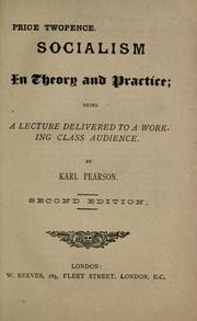 Cover of: Socialism by Karl Pearson, Karl Pearson