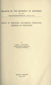 Cover of: Frosts in Wisconsin by James L. Bartlett