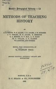 Cover of: Methods of teaching history by G. Stanley Hall