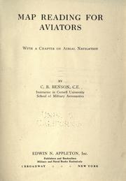 Cover of: Map reading for aviators by Charles Beverley Benson
