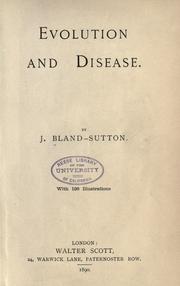 Cover of: Evolution and disease.
