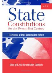 Cover of: State constitutions for the twenty-first century.