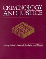 Cover of: Criminology and justice