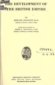 Cover of: The development of the British Empire.