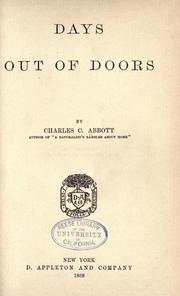 Cover of: Days out of doors by Charles C. Abbott