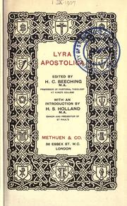 Cover of: Lyra apostolica by edited by H. C Beeching ; with an introd. by H. S. Holland.