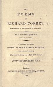 The poems of Richard Corbet, late bishop of Oxford and of Norwich by Richard Corbet