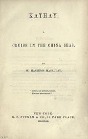 Cover of: Kathay: a cruise in the China seas.