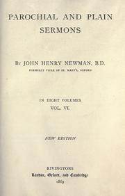 Cover of: Parochial and plain sermons by John Henry Newman