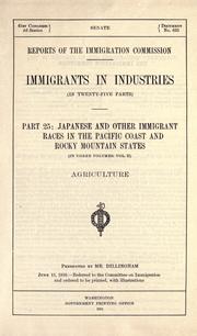 Cover of: Reports of the Immigration Commission. by United States. Immigration Commission (1907-1910)