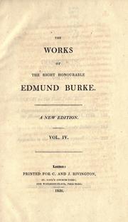 Cover of: The works of the right honourable Edmund Burke. by Edmund Burke