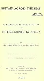 Britain across the seas: Africa by Harry Hamilton Johnston