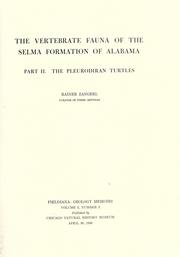Cover of: The vertebrate fauna of the Selma Formation of Alabama. by Rainer Zangerl