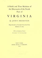 Discoverie of the north part of Virginia by John Brereton